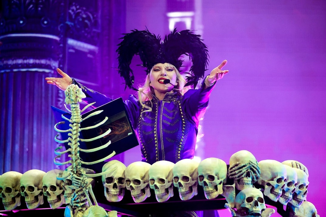 2025: Lady Gaga performs an extravagant set during day 1