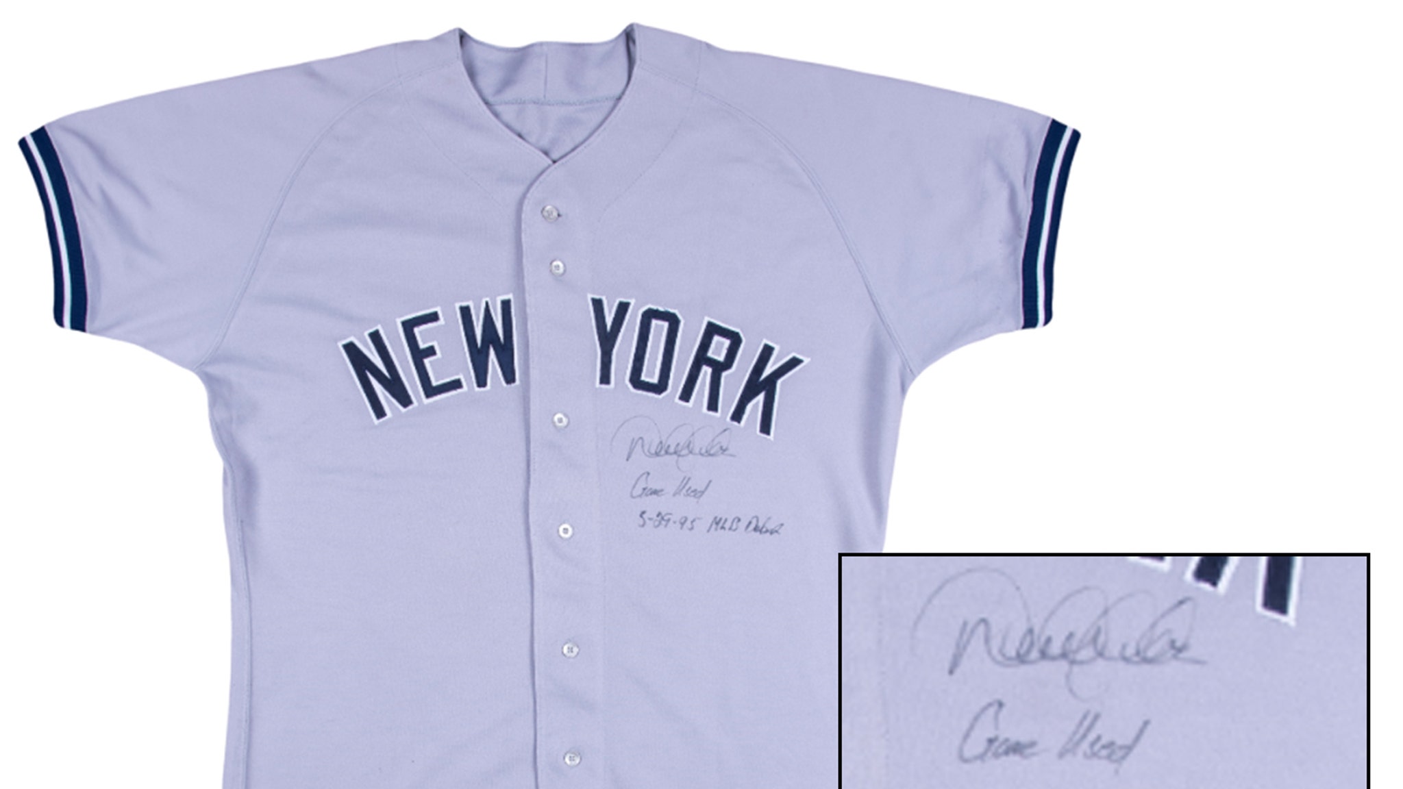 Yankees' Derek Jeter puts on Hall of Fame jersey 