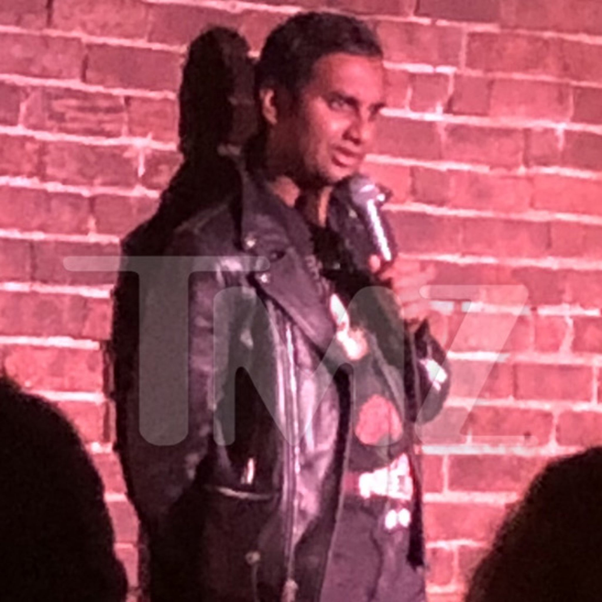aziz ansari leather jacket