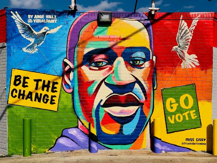 George Floyd Hometown 'Vote' Mural