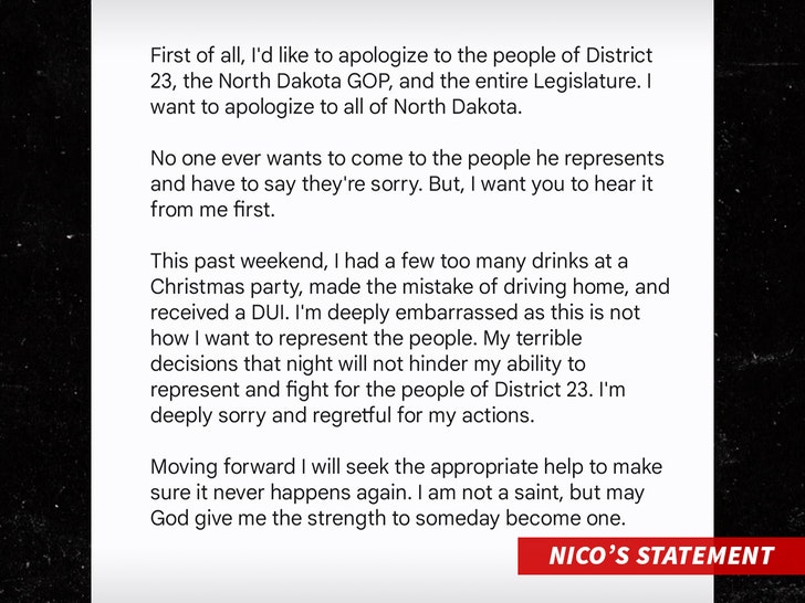 Nico Rios statement