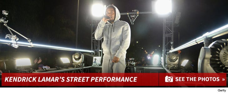 Kendrick Lamar's Street Performance Photos