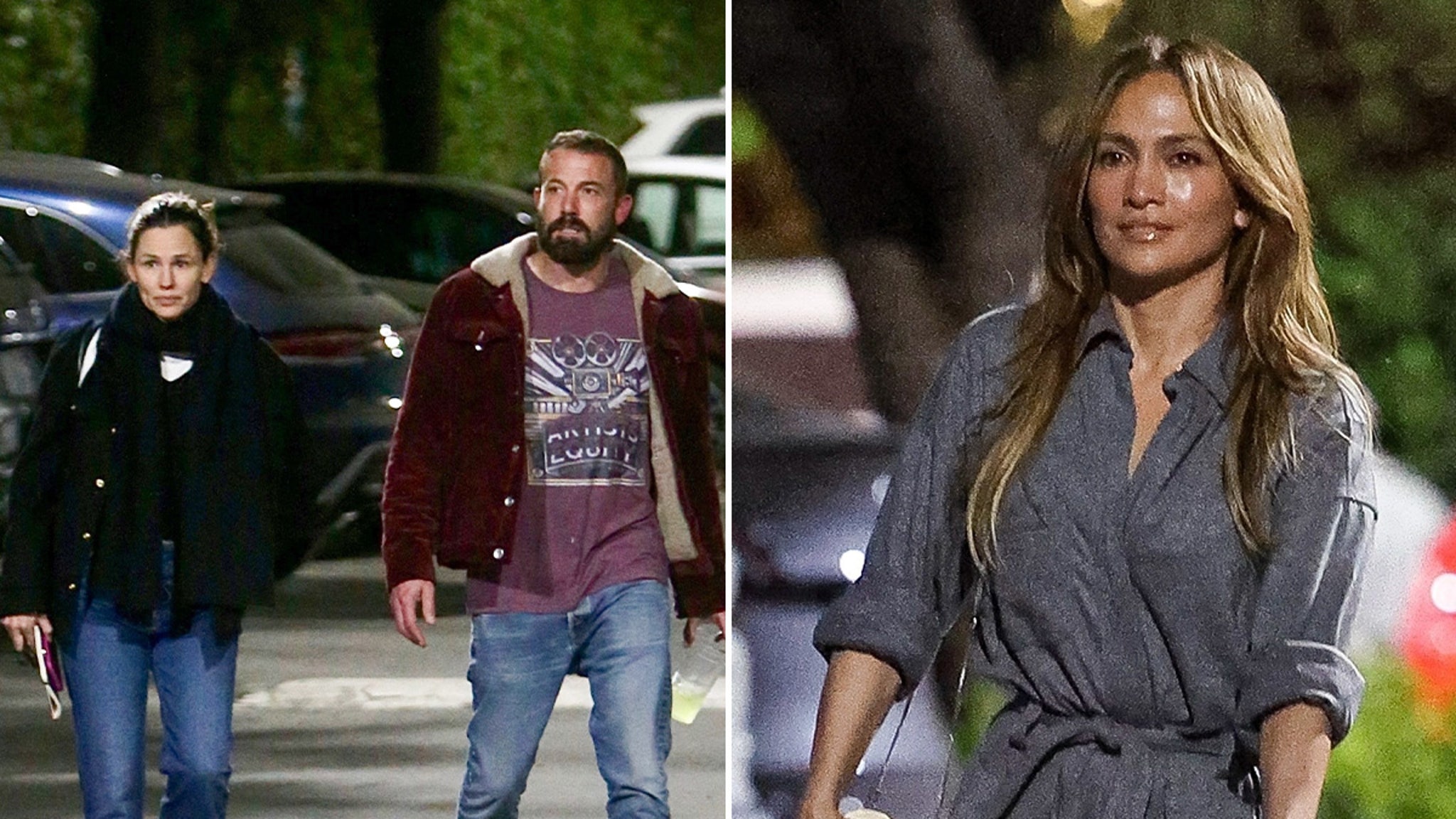 Jennifer Lopez, Ben Affleck y Jennifer Garner asisten al mismo evento en Los Ángeles