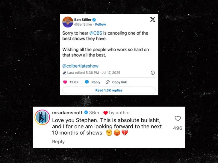Celebs React to Stephen Colbert’s Late Night Show Cancellation