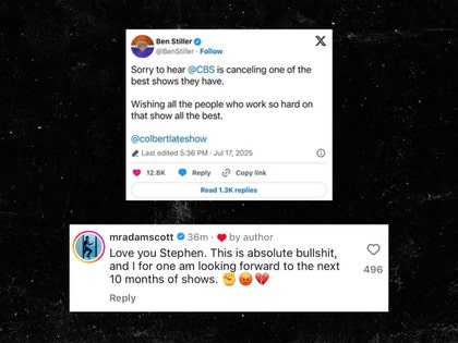Celebs React to Stephen Colbert’s Late Night Show Cancellation cover 1