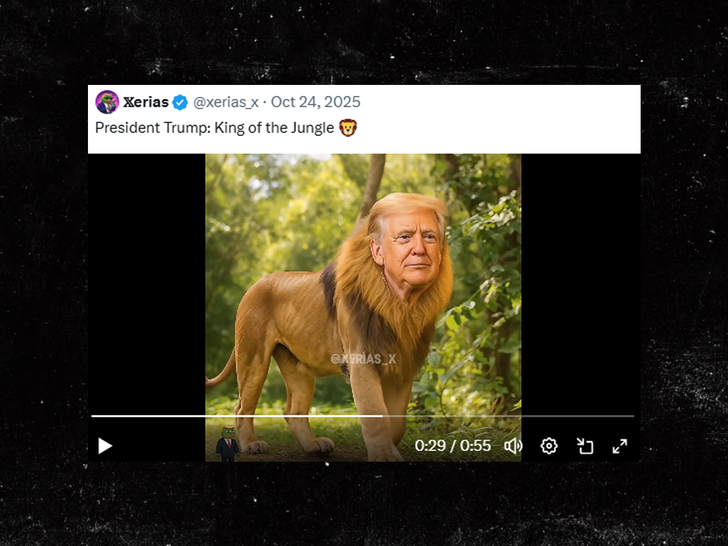 donald trump lion tweet sub x