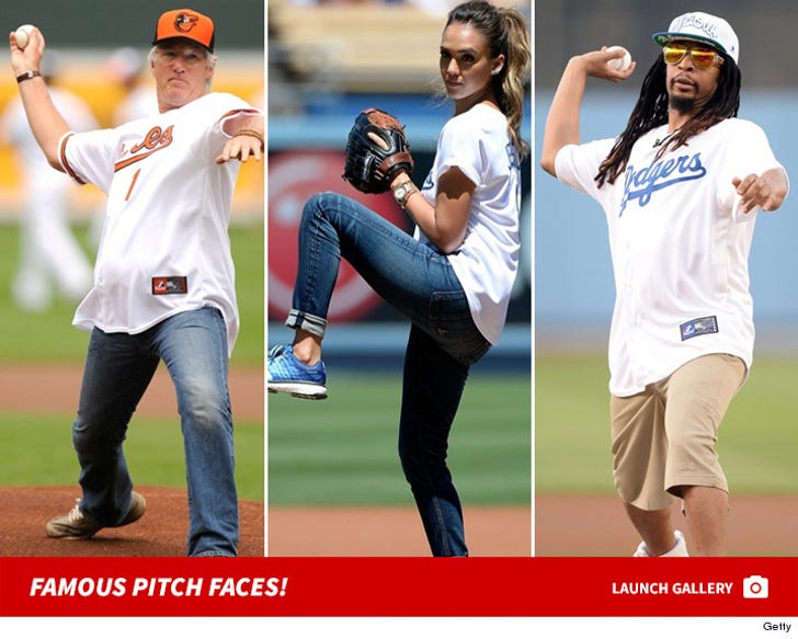 Stars Throwin' Out the First Pitch!