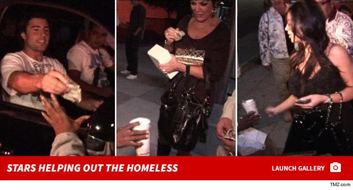 Stars Helping Out The Homeless