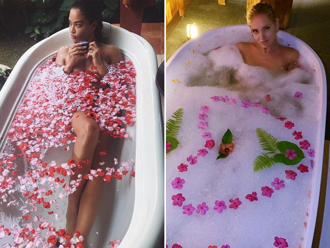 Shanina Shaik (27) vs. Chiara Ferragni (31) -- Bathtub Babes Edition
