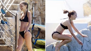 Natalie Portman Cliff Jumping At The Hotel du Cap-Eden-Roc In Cannes