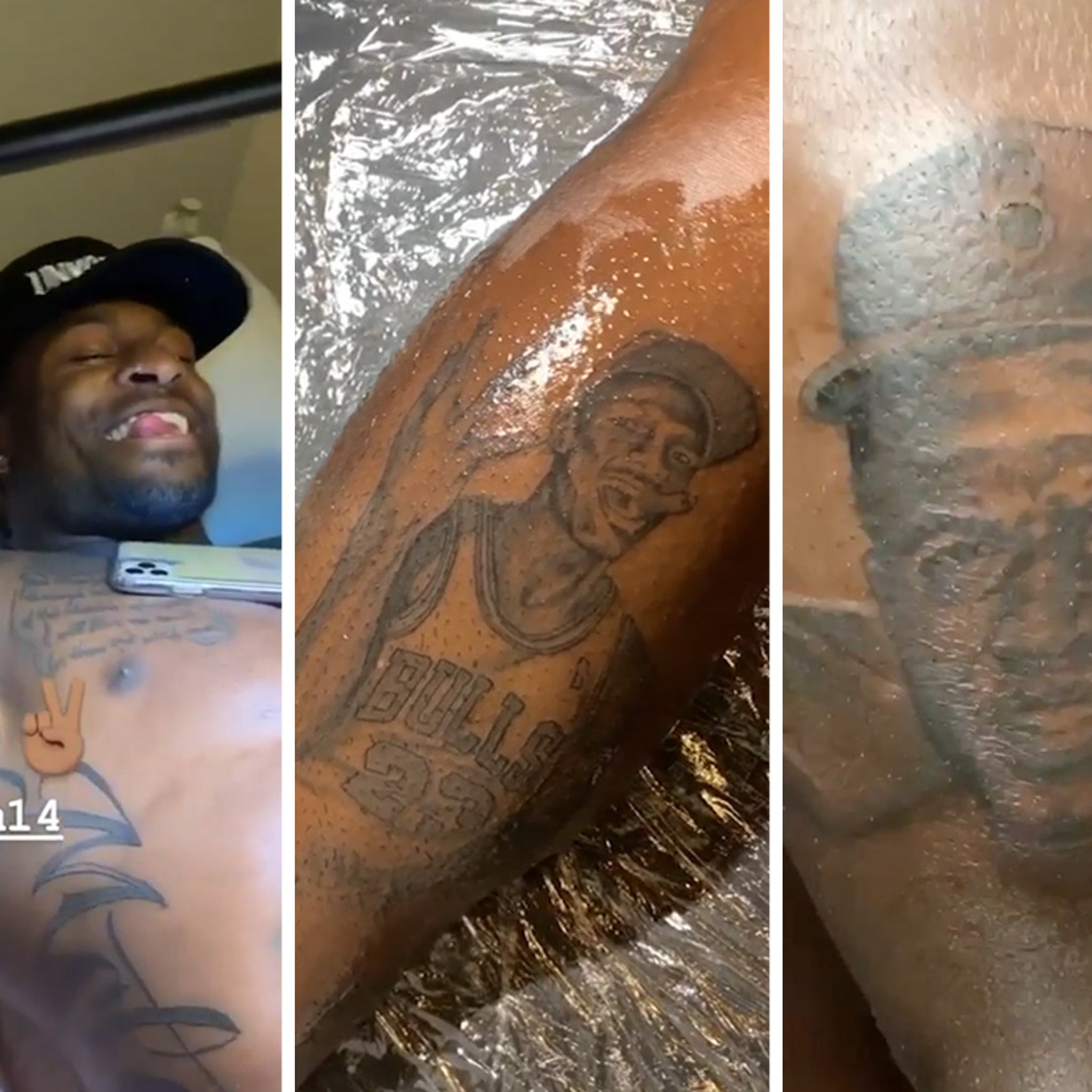 NFL's DK Metcalf Gets Tattoo Tribute to Black Heroes, MJ, MLK, Jackie  Robinson