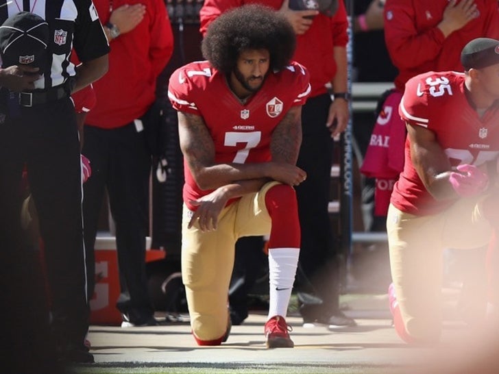 Colin Kaepernick Kneeling in Protest