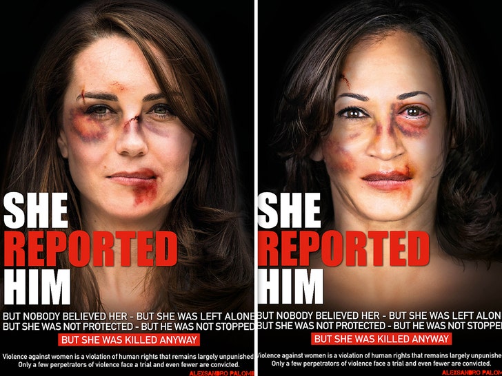 Famous women portrayed as domestic abuse victims for anti-violence campaign