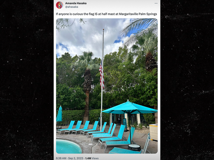 Margaritaville Flag at Half Mast for Jimmy Buffet