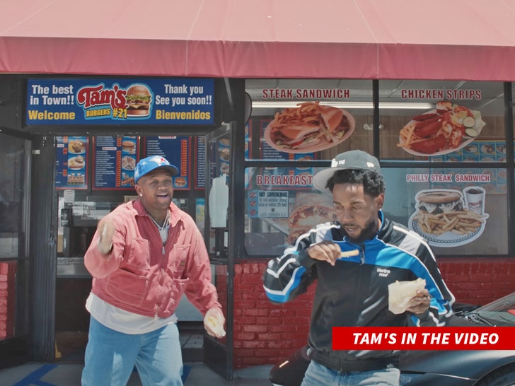 kendrick lamar music video tams burgers