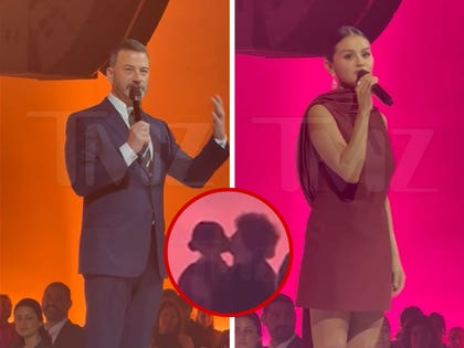 Jimmy Kimmel and Selena Gomez