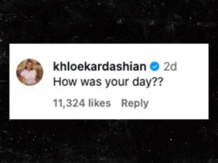 khloe kardashian comment insta