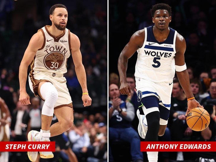 Steph Curry Anthony Edwards Dividido Sub Getty
