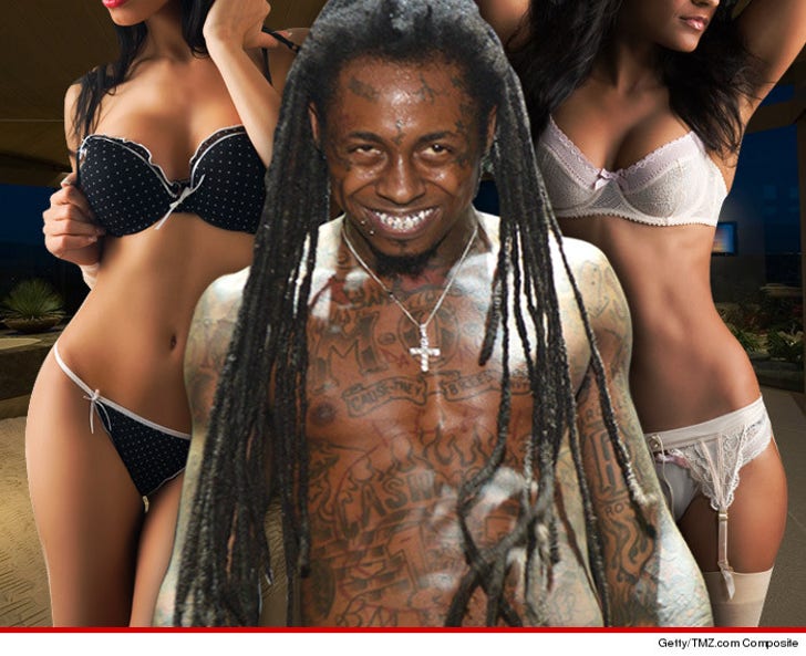 Someone's shopping a sex tape around starring. and 2 chicks, but Wayne's reps tell TMZ
