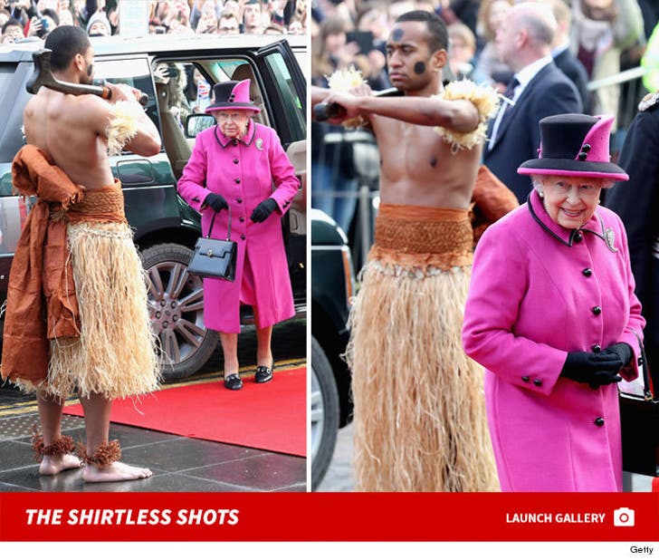 Queen Elizabeth Likey Likey Shirtless Fiji Guys