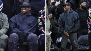 Kanye West All Smiles at DONDA Academy Homecoming Basketball Game