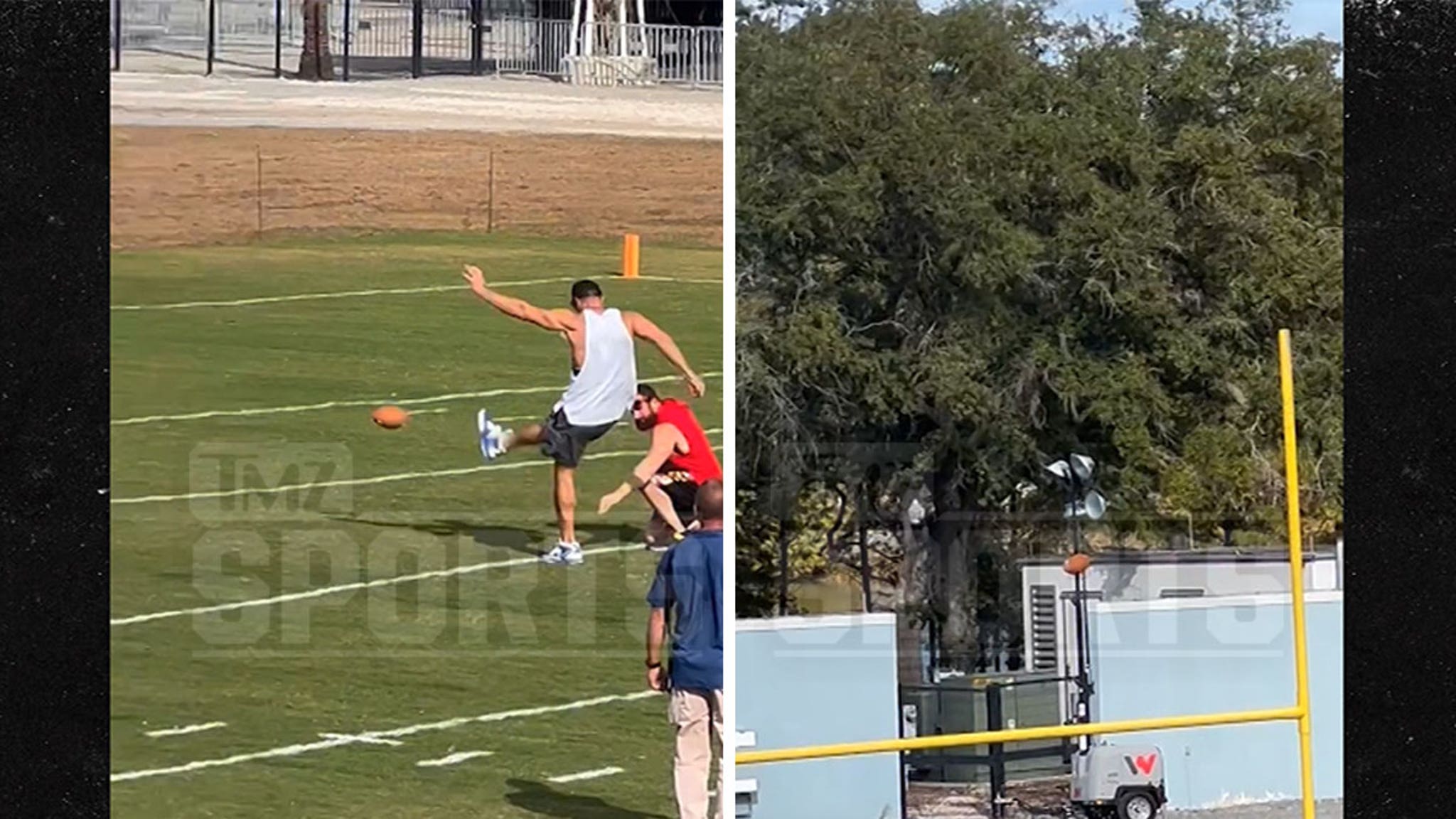 Rob Gronkowski Returns To Football Field Nails Field Goals With Mojo 