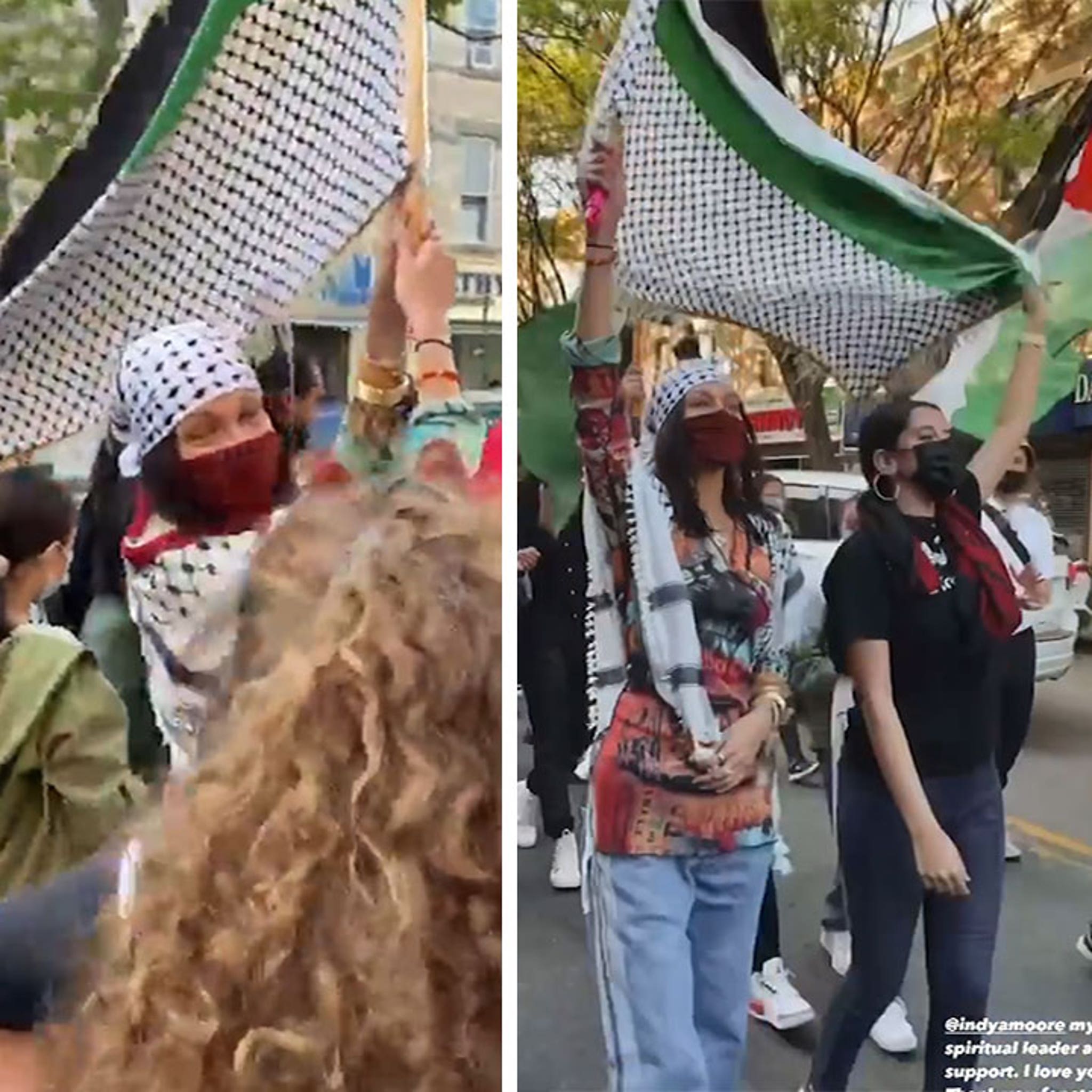 Bella Hadid Joined a Pro-Palestine Protest in Brooklyn