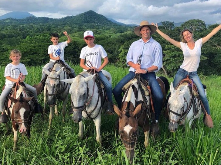 Family photos of Tom Brady and Gisele Bundchen