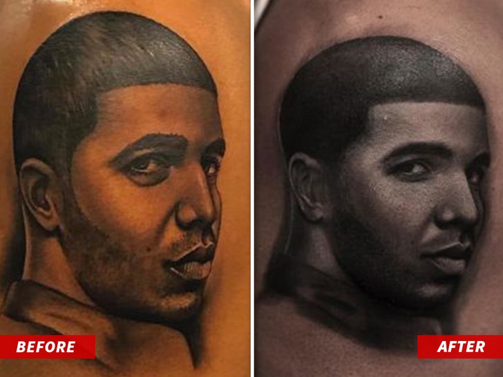 Drake teases his dad about the arm tattoo he got of the rappers face back  in 2017  Daily Mail Online