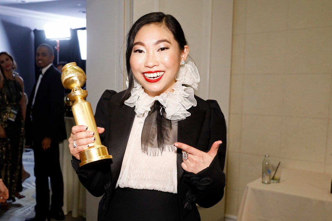 2020 -- Awkwafina is the first Asian actor to win best actress in a musical or comedy for 