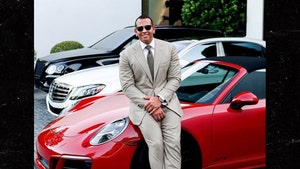 A-Rod Poses with Red Porsche He Gifted J Lo for Her 50th Bday