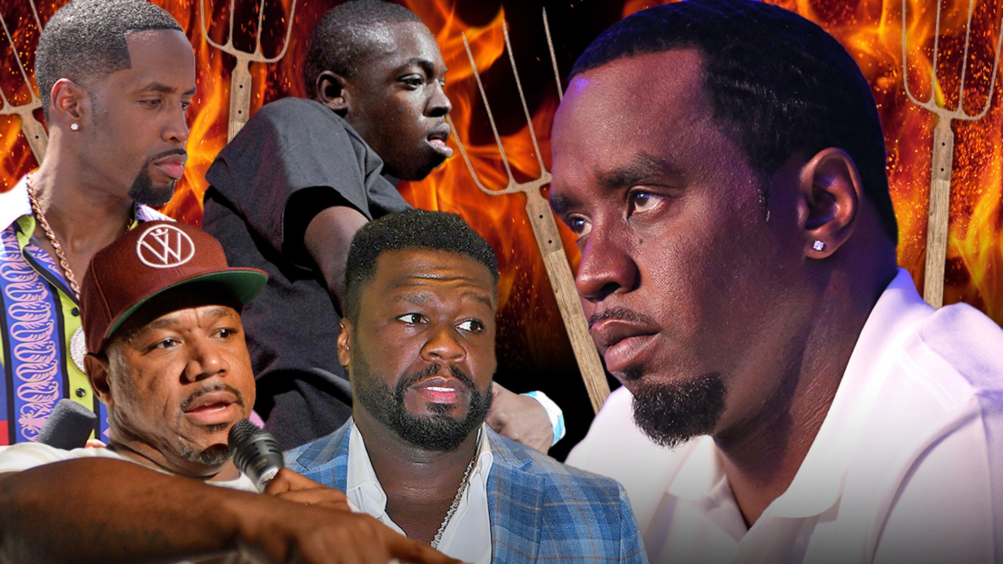 Diddy excluido por 50 Cent, Bobby Shmurda y más por el video de agresión a Cassie