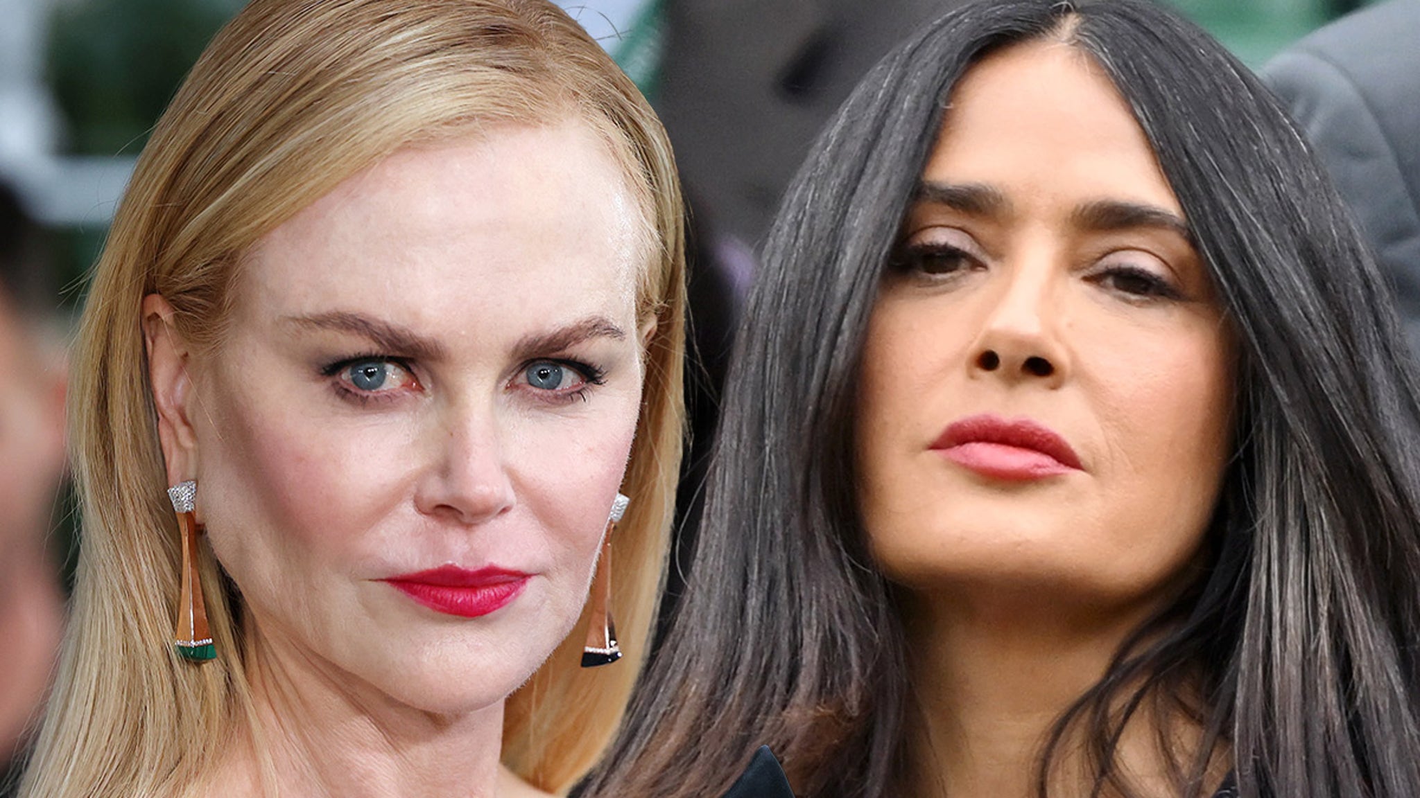 Nicole Kidman and Salma Hayek Exchange…