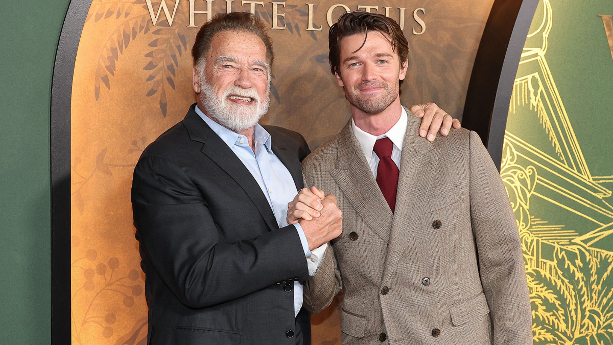 Arnold Schwarzenegger Supports Son Patrick at the Premiere of 'The White Lotus' thumbnail