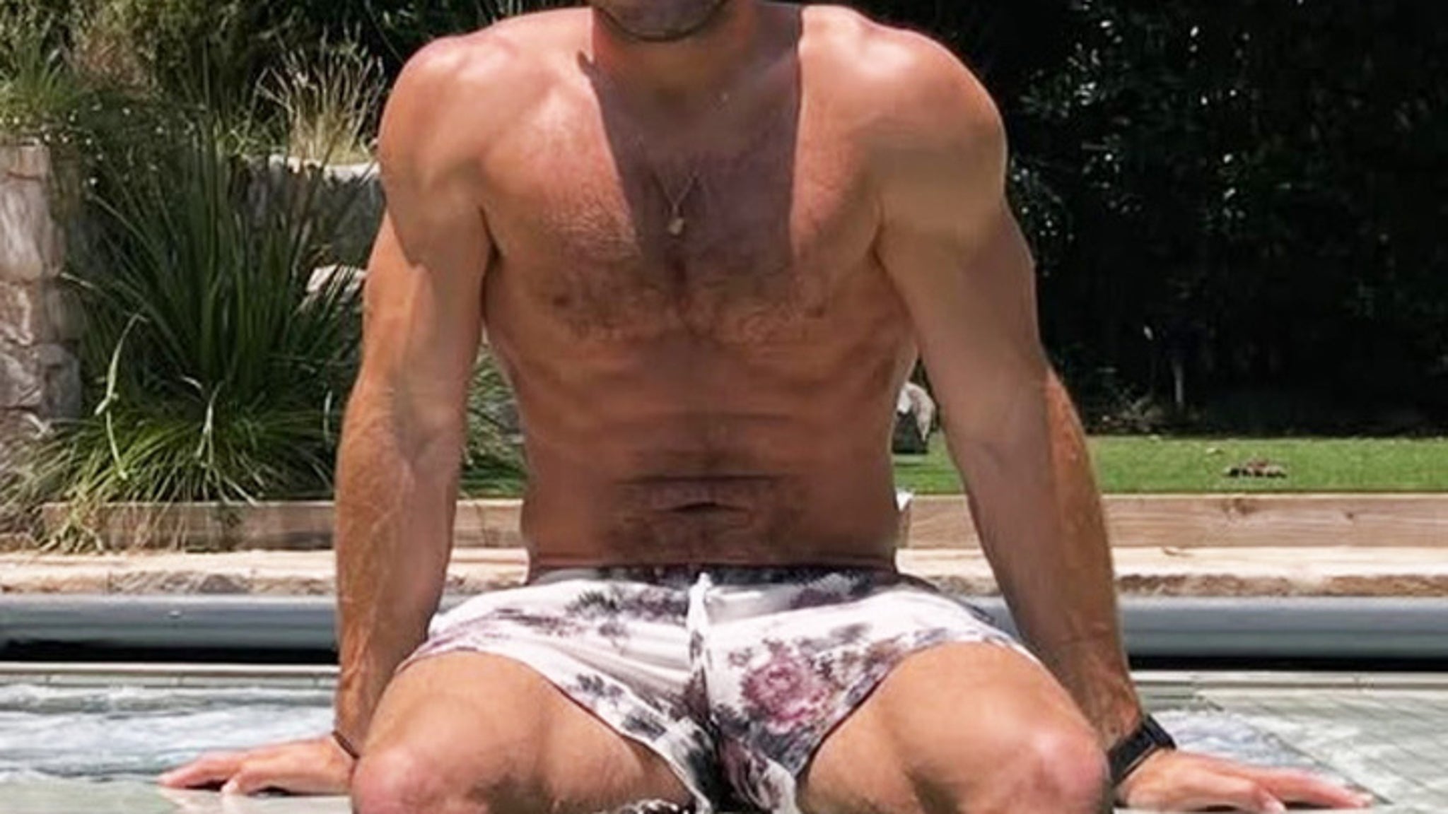 Guess the TV Star Posted Up in This Hot Poolside Pic!