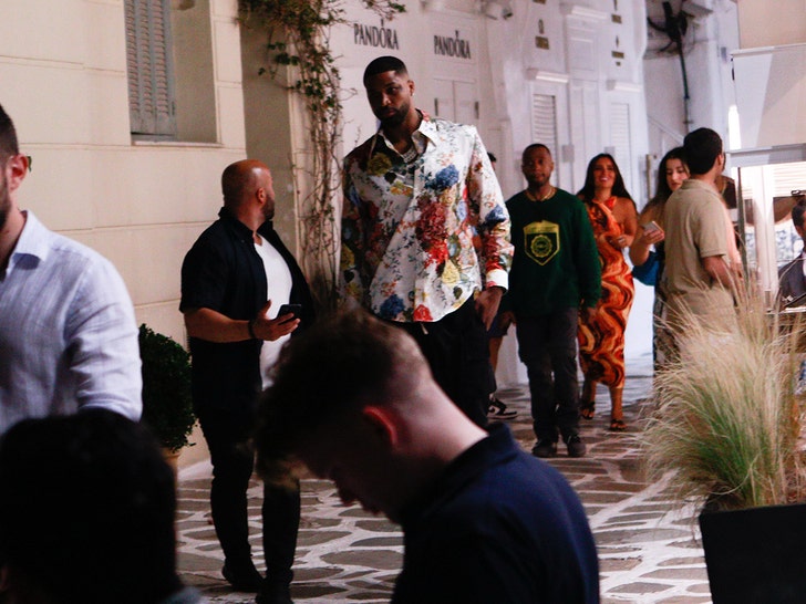 Tristan Thompson Holding Hands with Mystery Woman After Clubbing in Greece