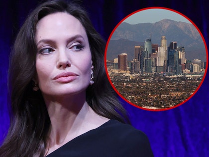 Angelina Jolie los angeles skyline