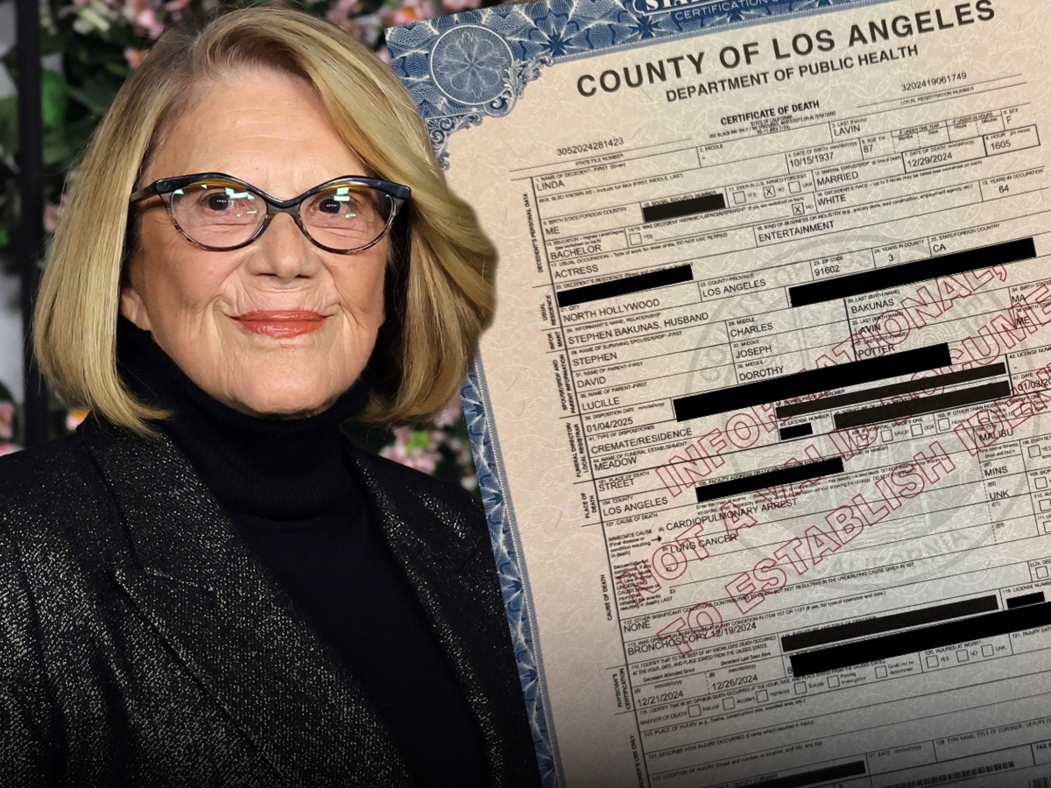 Alice' Star Linda Lavin Died of Cardiac Arrest From Lung Cancer