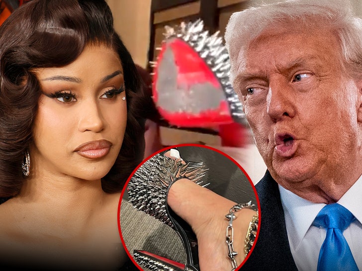 Cardi B Trump Shoe Sue Main Getty Instagram Composite