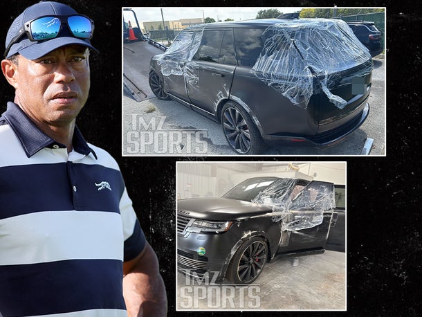 Tiger Woods Car Crash Aftermath Photos