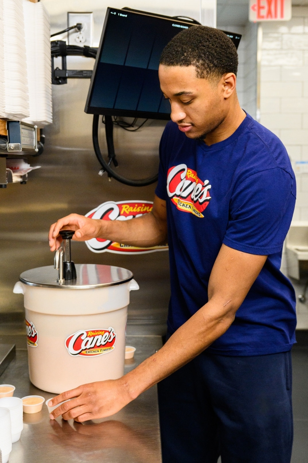 Charlie May and Nimari Burnett at Raising Cane’s in Ann Arbor, Michigan 2