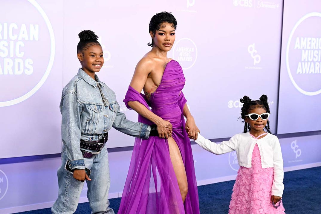 Iman Tayla Shumpert Jr., Teyana Taylor and Rue Rose Shumpert  GettyImages-2277629720