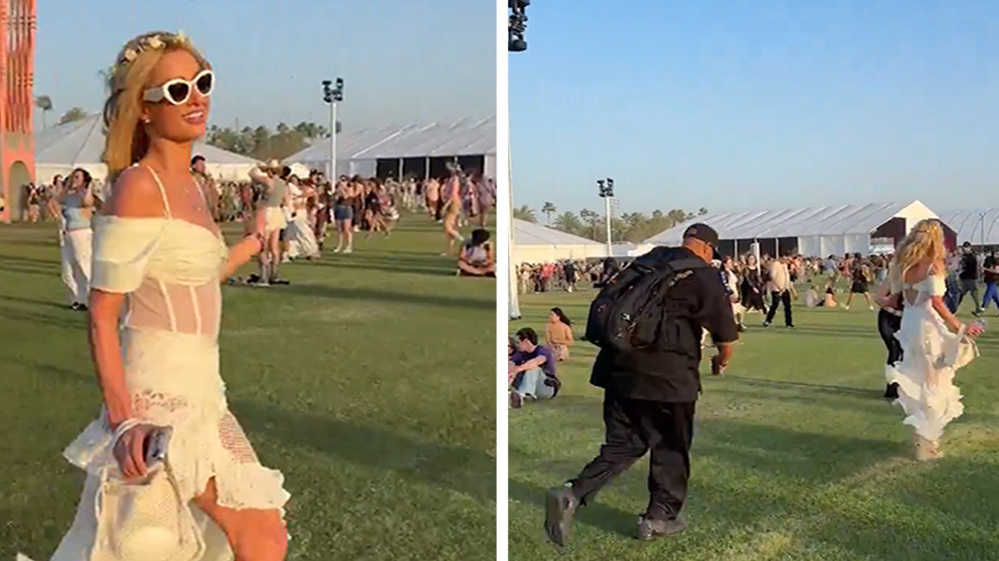 Paris Hilton Recreates Her Viral 2022 Coachella Security Chase Video
