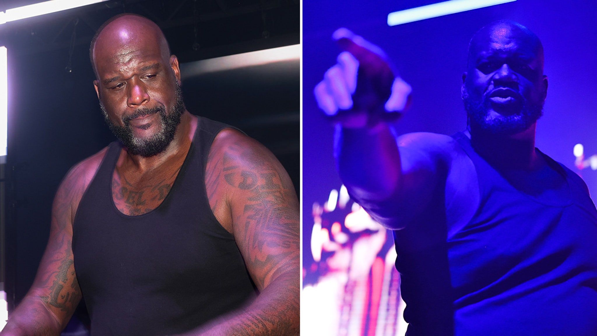 Shaq Goes Full DJ Diesel at Celeb-Packed Fun House Super Bowl Bash