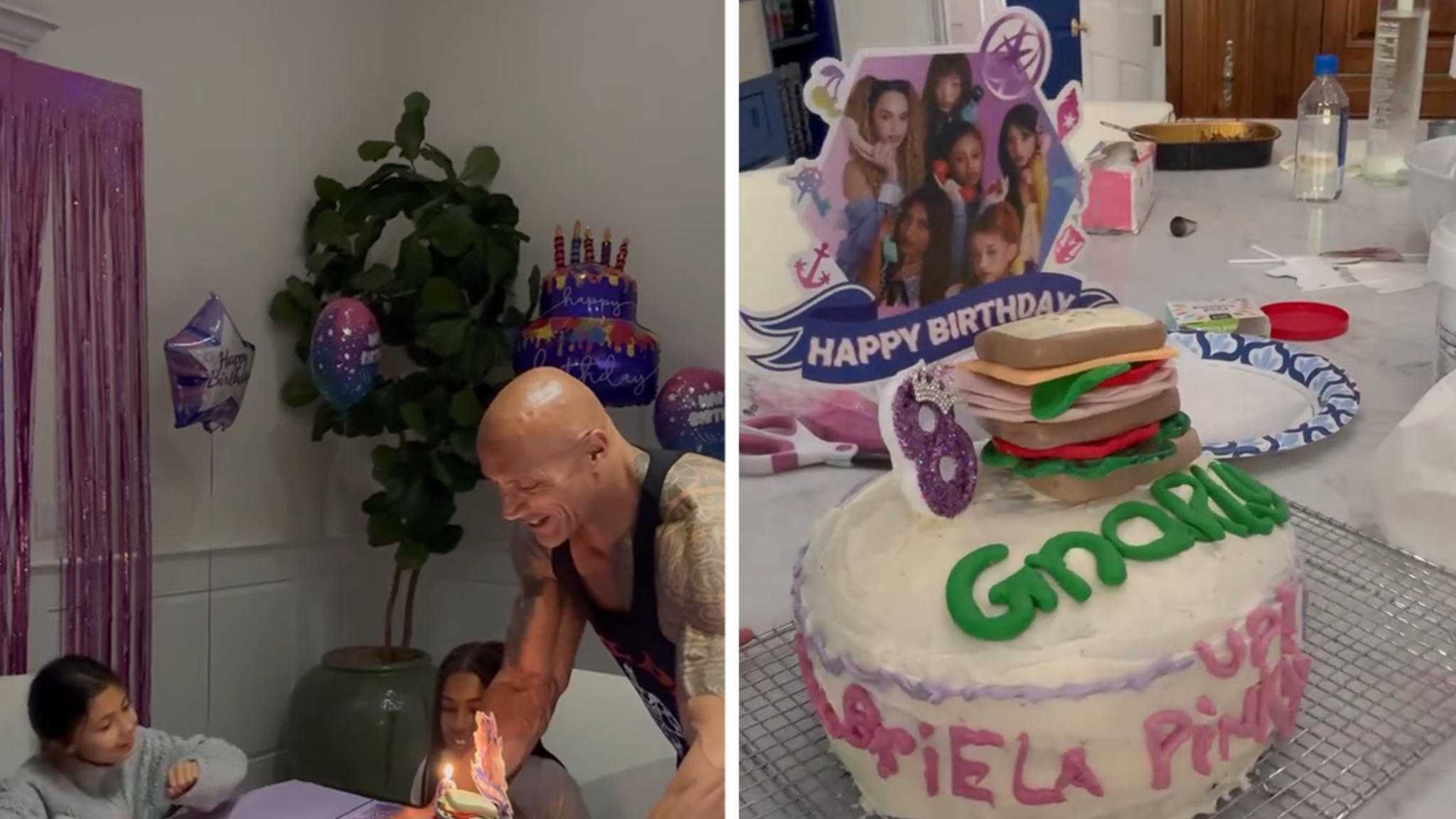 The Rock Gives Daughter KATSEYE-Themed Birthday Party With 'Gnarly' Cake!