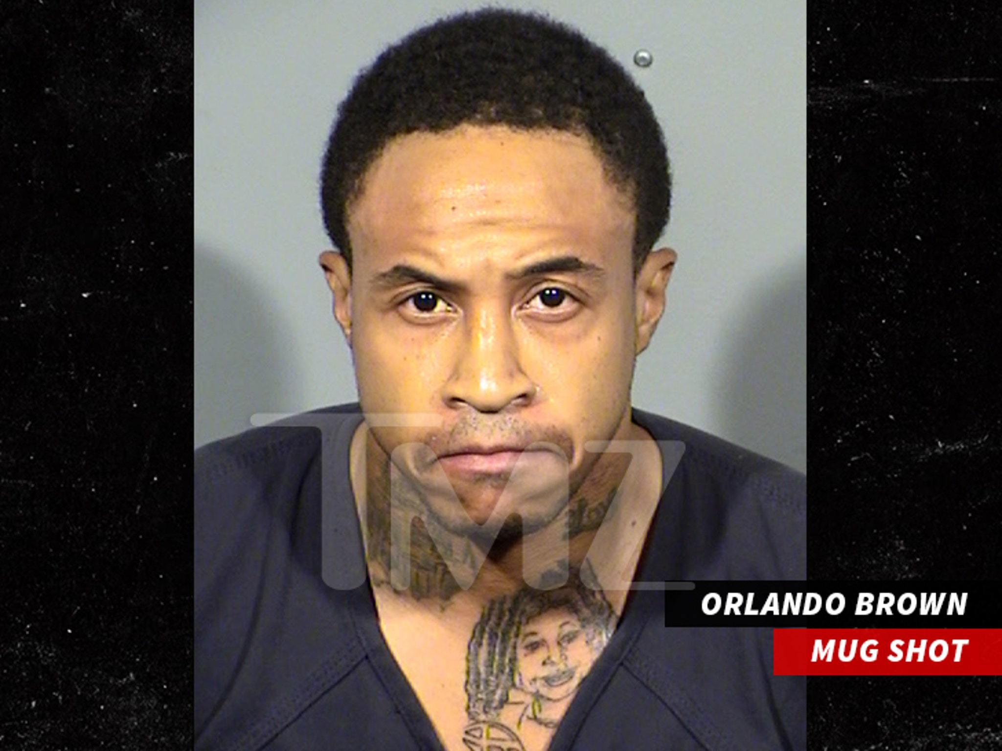 Thats So Raven Star Orlando Browns Mugshot Reveals RavenSymone Neck  Tattoo