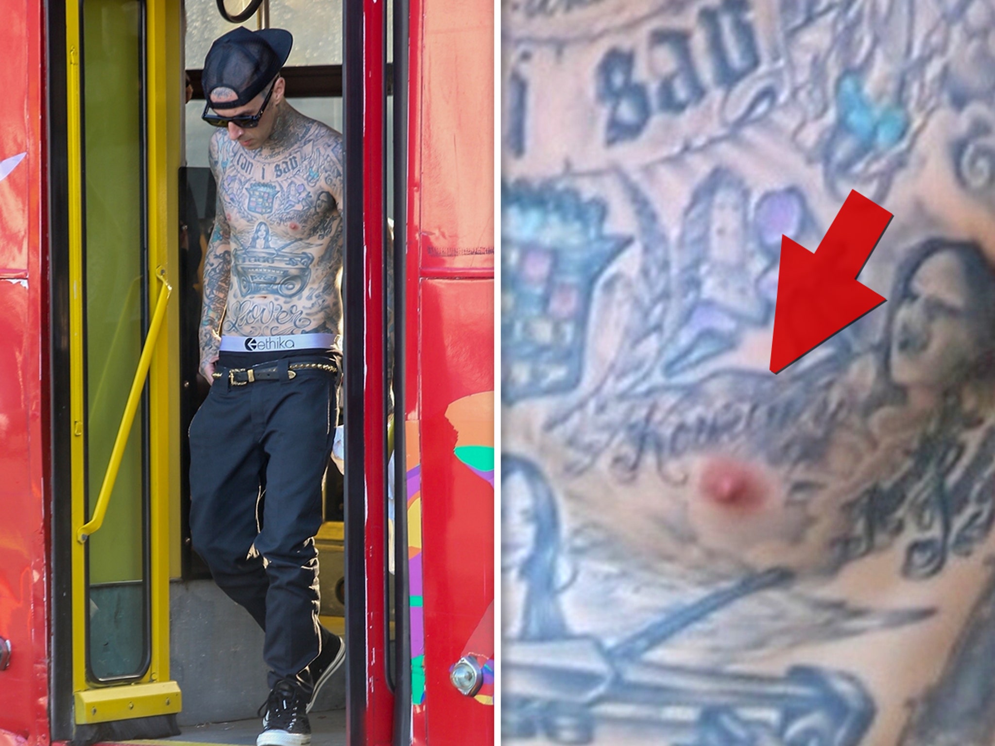 Travis Barker gets pointed tattoo amid Shanna Moakler drama