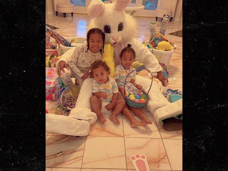 nick cannon and 3 children on easter