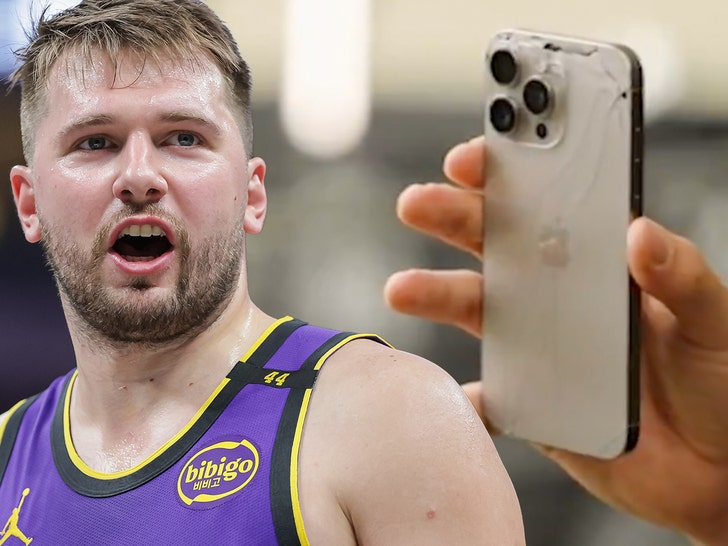 luka doncic broken phone getty