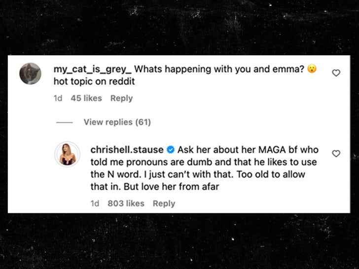 Chrishell Stace Comments Instagram Sub